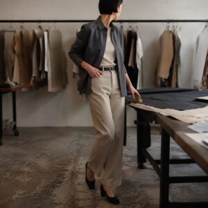 Severn classic-collar tailored shirt — Tailored Shirts by CROWN TAILORING. worn by a model.