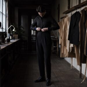 Chiltern classic-collar tailored shirt — Tailored Shirts by CROWN TAILORING. worn by a model.