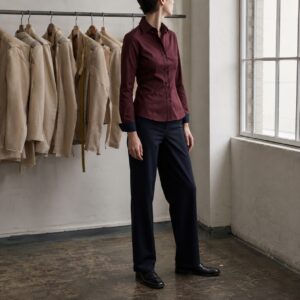 Hawthorn classic-collar tailored shirt — Tailored Shirts by CROWN TAILORING. worn by a model.