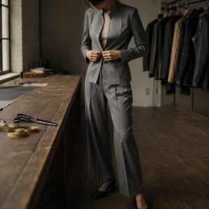 Blackthorn pleated-bib evening shirt — Tailored Shirts by CROWN TAILORING. worn by a model.