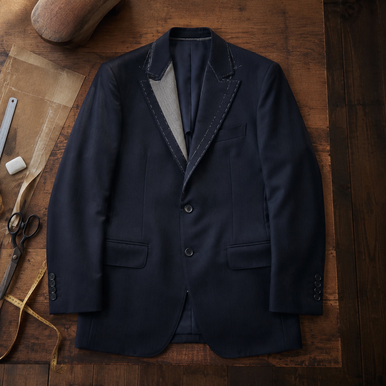 Larkspur single-breasted suit jacket — Suit Jackets by CROWN TAILORING. product photograph on a white background.