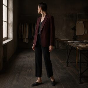 Ashdown single-breasted suit jacket — Suit Jackets by CROWN TAILORING. worn by a model.