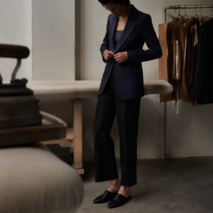 Bracken single-breasted suit jacket — Suit Jackets by CROWN TAILORING. worn by a model.