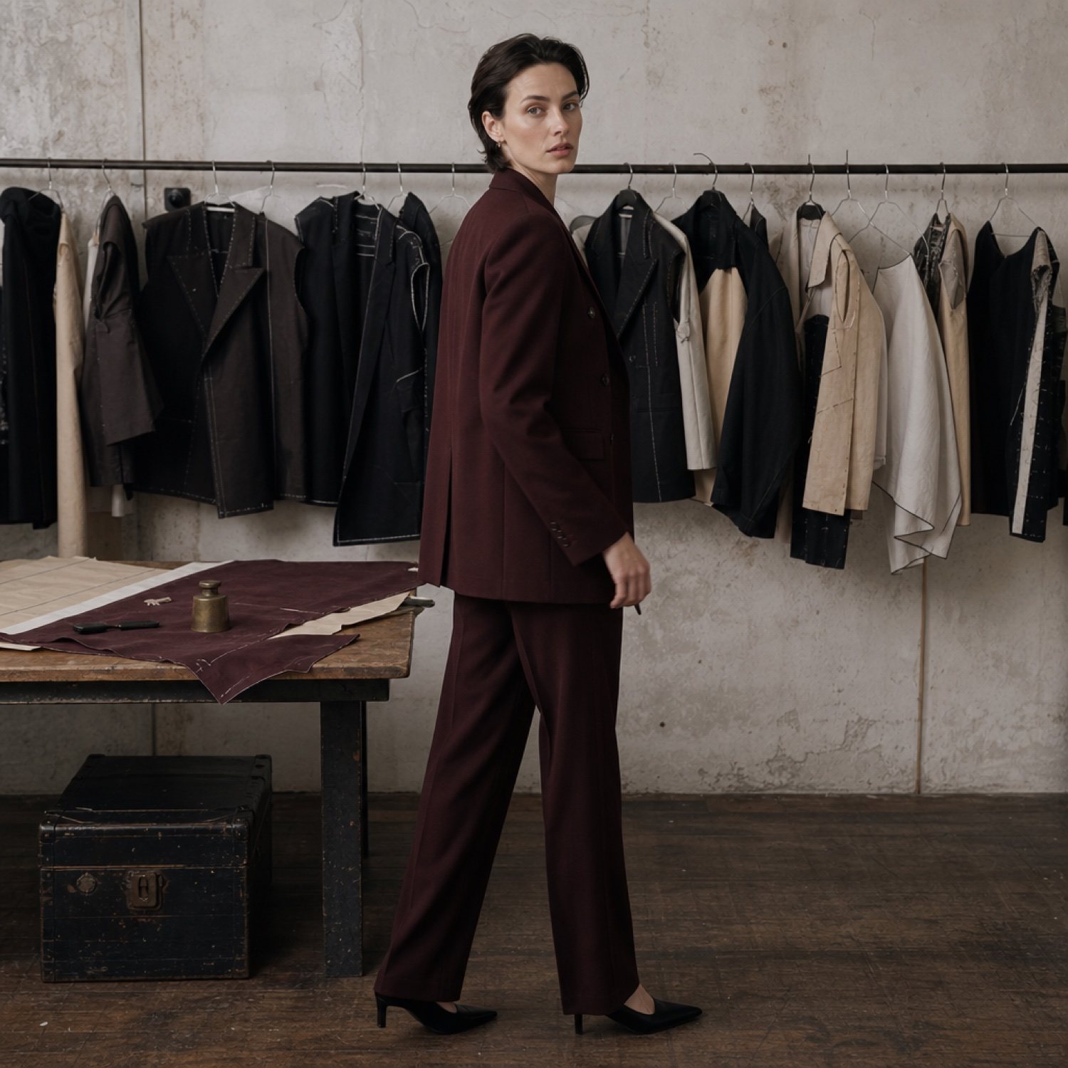 Holborn double-breasted suit jacket — Suit Jackets by CROWN TAILORING. shown worn.