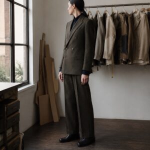 Blackthorn double-breasted suit jacket — Suit Jackets by CROWN TAILORING. worn by a model.