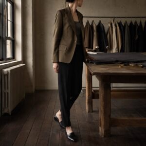 Bloomsbury single-breasted suit jacket — Suit Jackets by CROWN TAILORING. worn by a model.