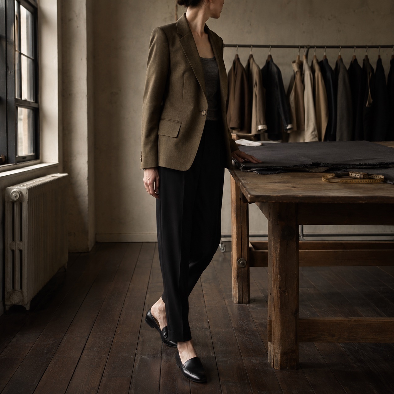 Bloomsbury single-breasted suit jacket — Suit Jackets by CROWN TAILORING. worn by a model.