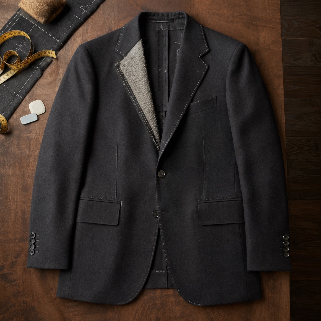 Larkspur single-breasted suit jacket — Suit Jackets by CROWN TAILORING. product photograph on a white background.