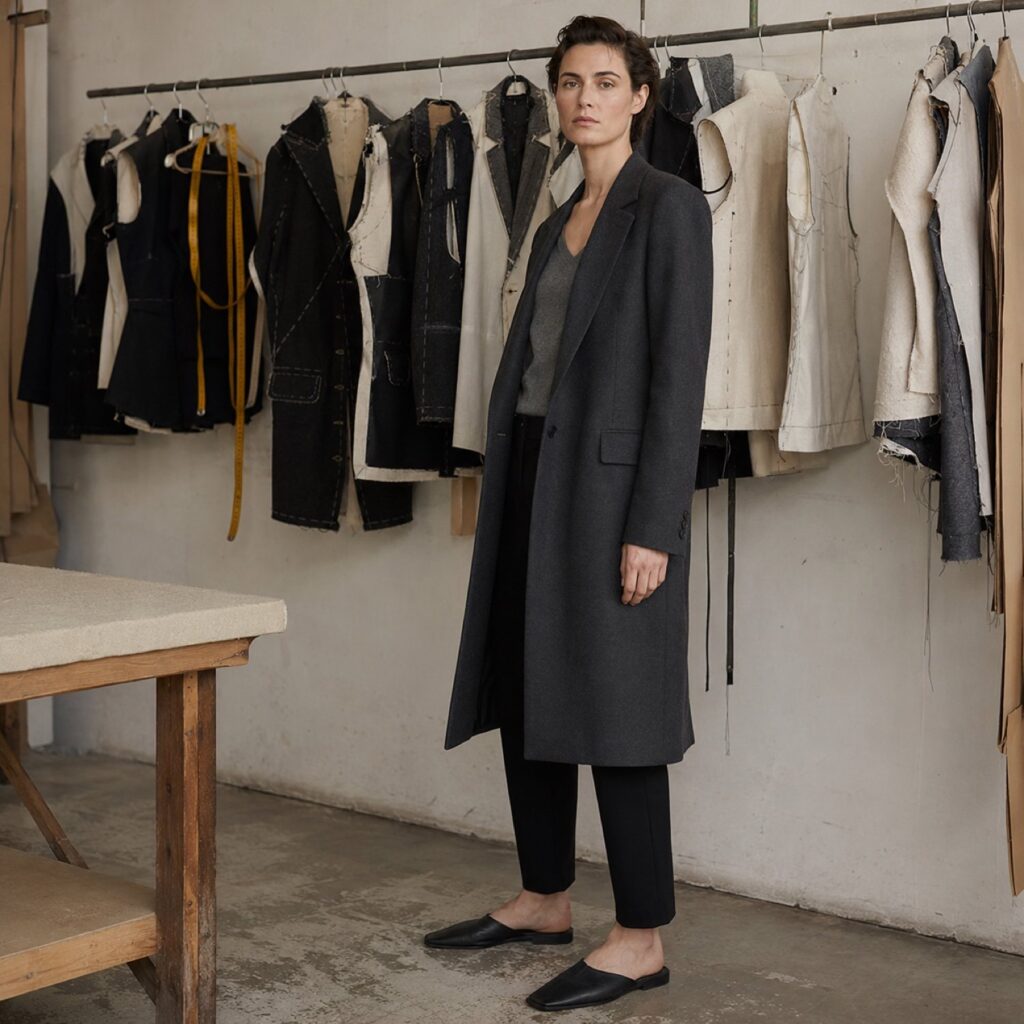 Marylebone long-line tailored coat jacket — Suit Jackets by CROWN TAILORING. shown worn.