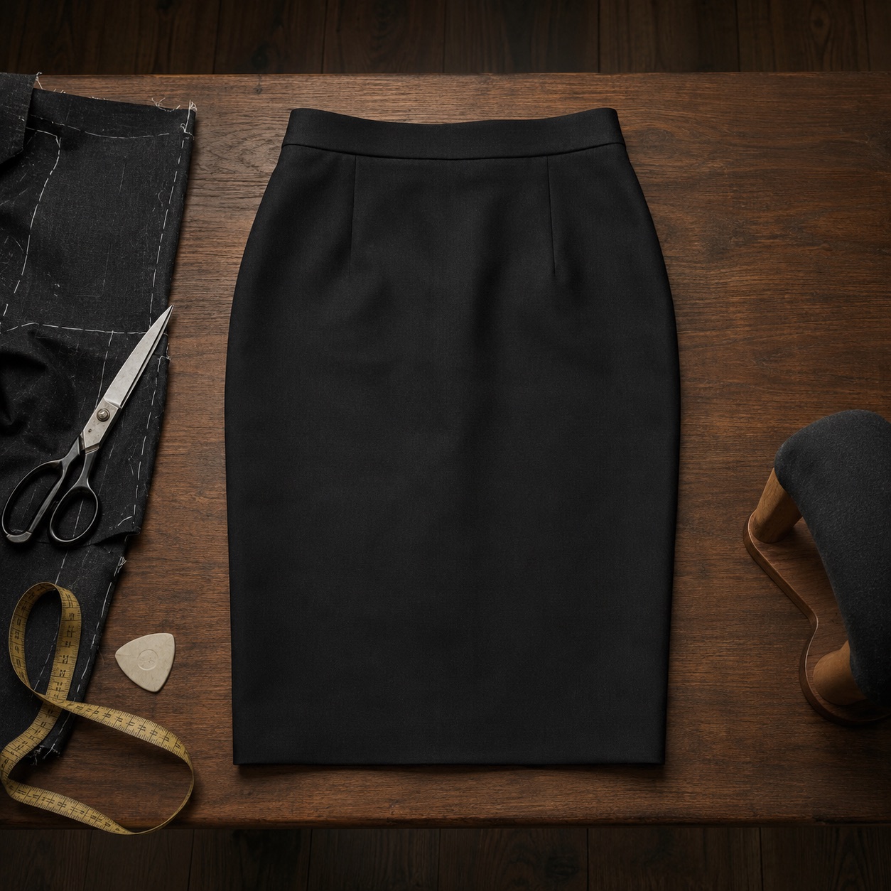 Holborn pencil skirt — Tailored Skirts by CROWN TAILORING. product photograph on a white background.