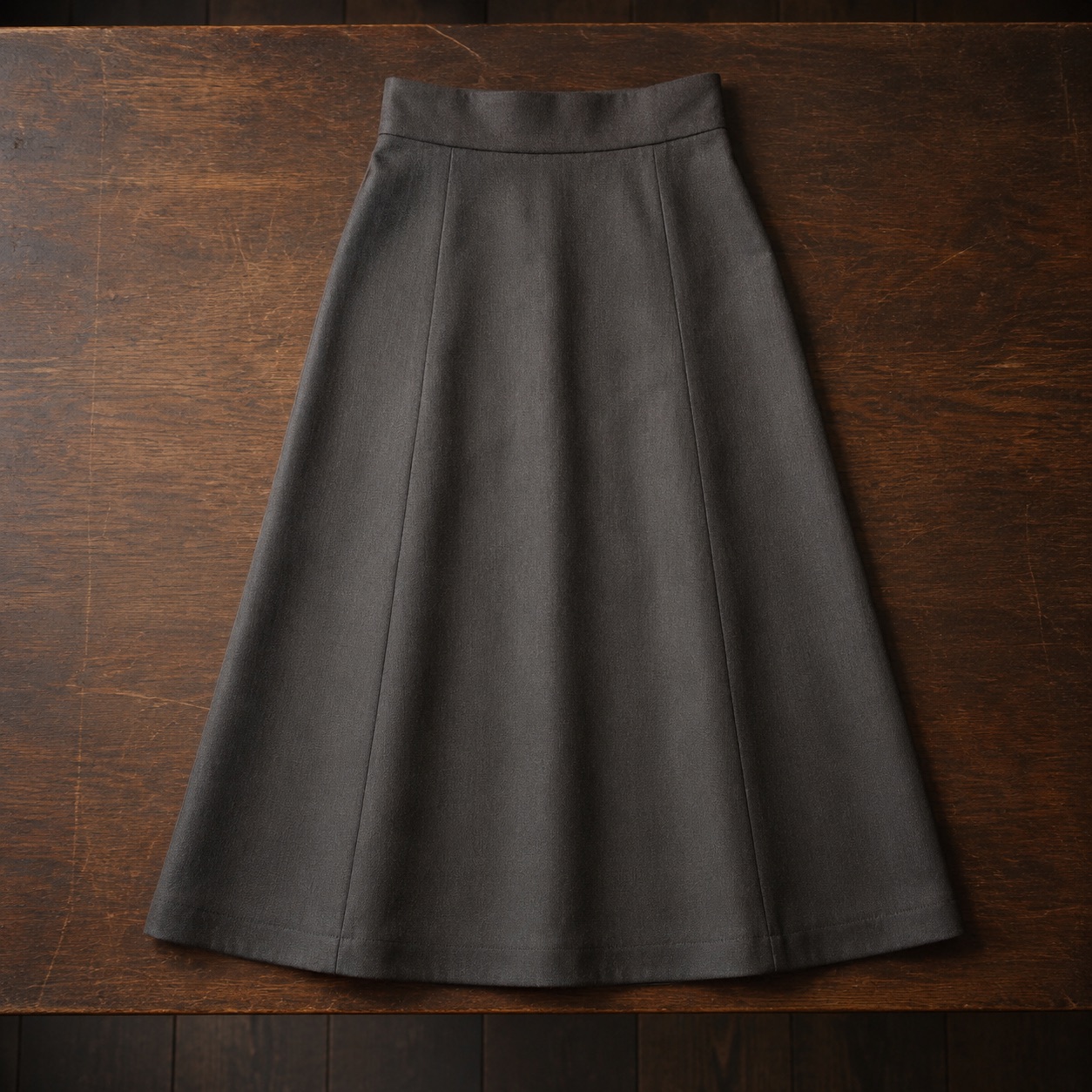 Pimlico A-line midi skirt — Tailored Skirts by CROWN TAILORING. product photograph on a white background.