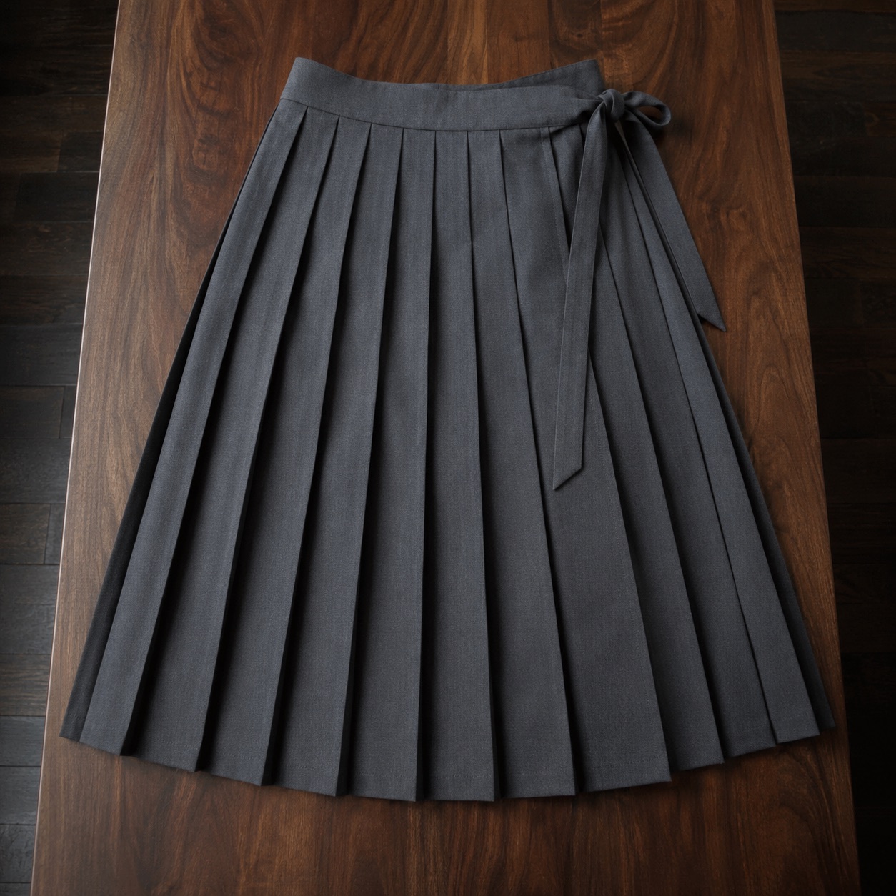 Bloomsbury box-pleated wrap skirt — Tailored Skirts by CROWN TAILORING. product photograph on a white background.
