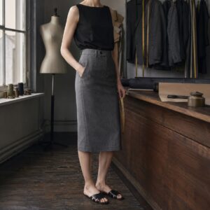 Chiltern pencil skirt — Tailored Skirts by CROWN TAILORING. worn by a model.