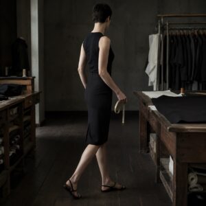 Clerkenwell pencil skirt — Tailored Skirts by CROWN TAILORING. worn by a model.