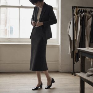 Yarrow pencil skirt — Tailored Skirts by CROWN TAILORING. worn by a model.