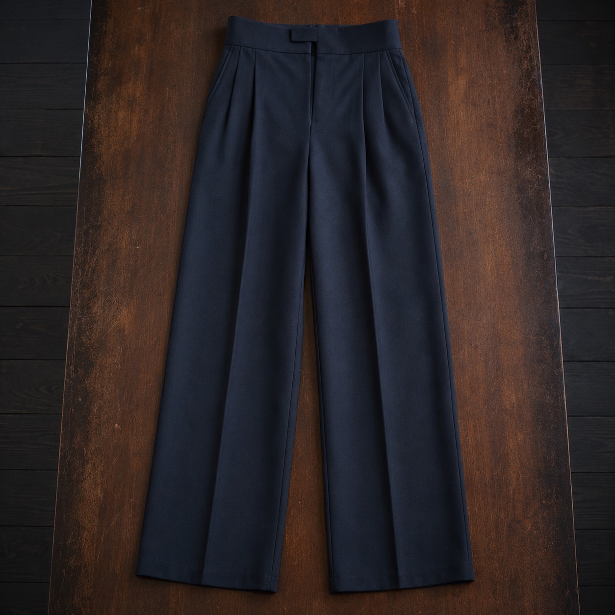 Bloomsbury wide-leg tailored trousers — Tailored Trousers by CROWN TAILORING. product photograph on a white background.