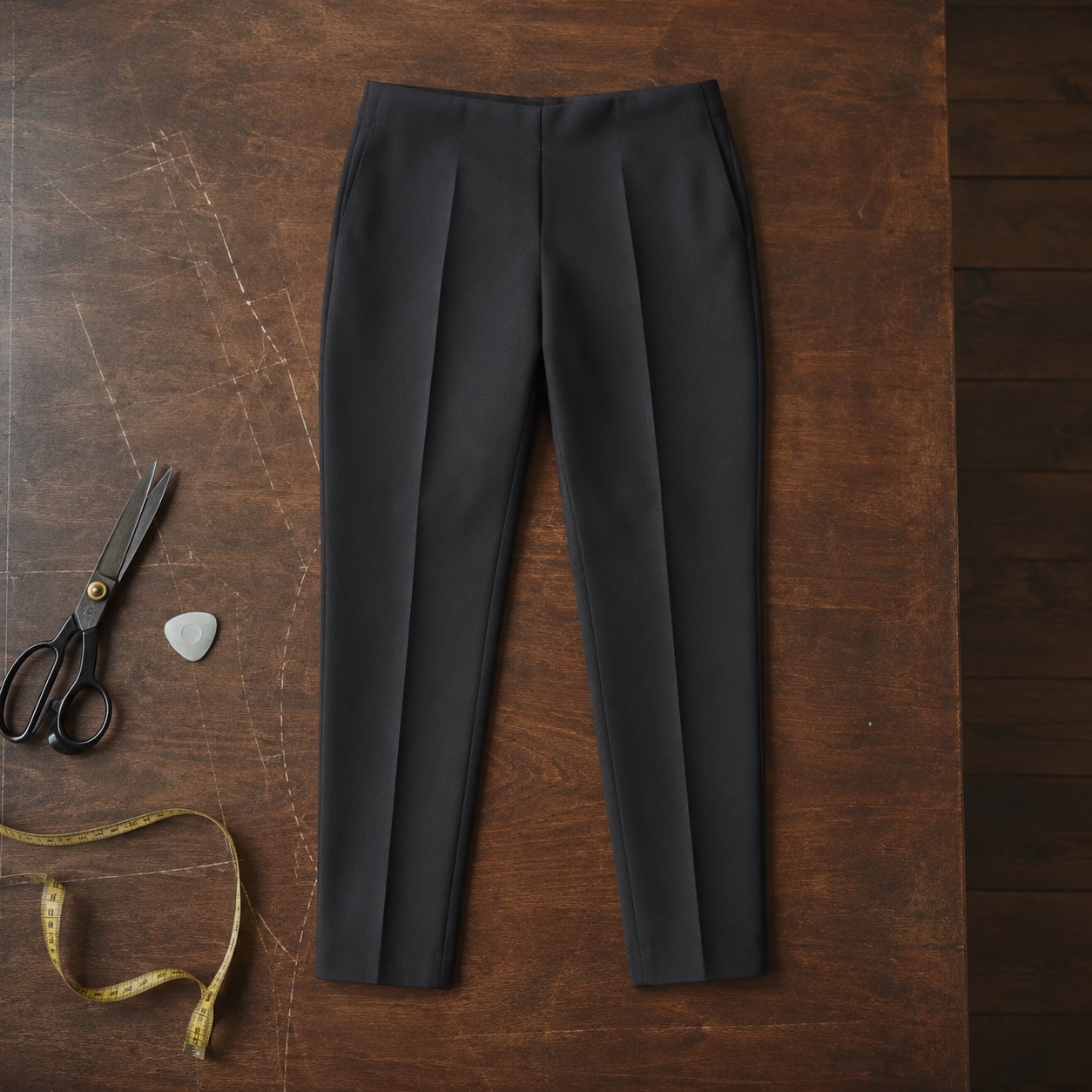 Yarrow cigarette-leg tailored trousers — Tailored Trousers by CROWN TAILORING. product photograph on a white background.