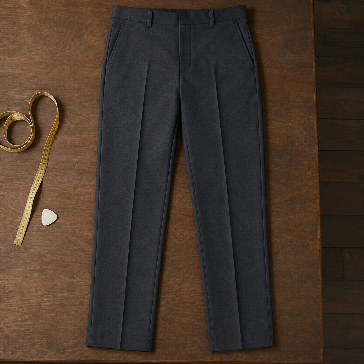Chiltern straight-leg tailored trousers — Tailored Trousers by CROWN TAILORING. product photograph on a white background.