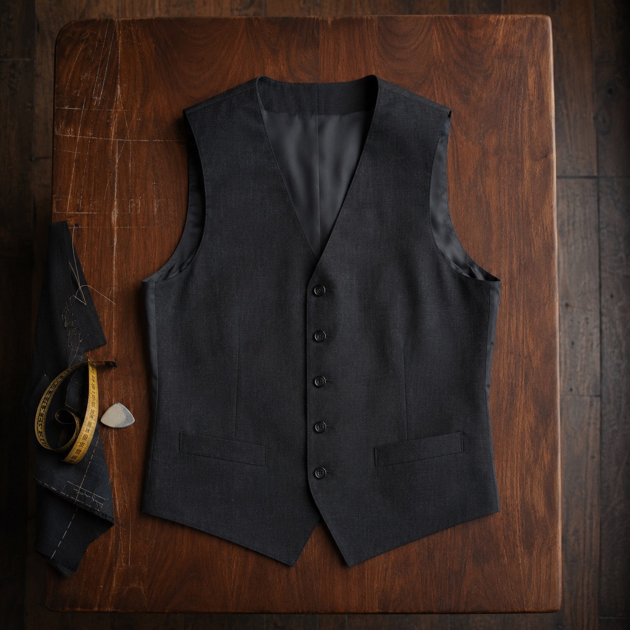 Clerkenwell single-breasted waistcoat — Waistcoats by CROWN TAILORING. product photograph on a white background.