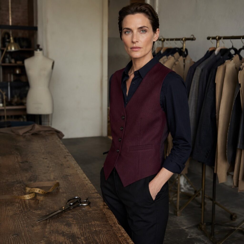 Chiltern single-breasted waistcoat — Waistcoats by CROWN TAILORING. shown worn.